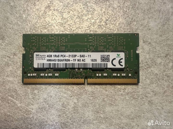 4GB 1Rx8 PC4 - 2133P - SAO - 11 HMA451S6AFR8N