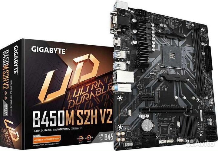 Материнская плата am4 Gigabyte B450m S2H