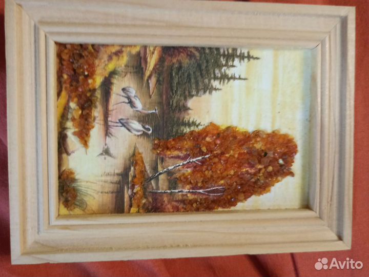 Картины с янтарём. Триптих