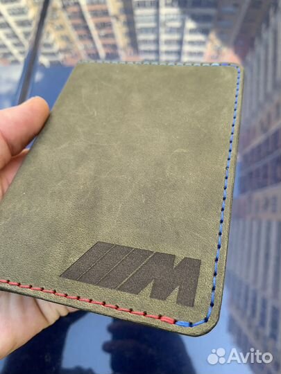 Кожаная обложка для документов портмоне BMW M