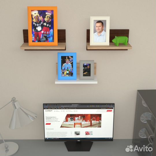 Полка Даминарт Настенная Прямая Угол 500, 50х13х15