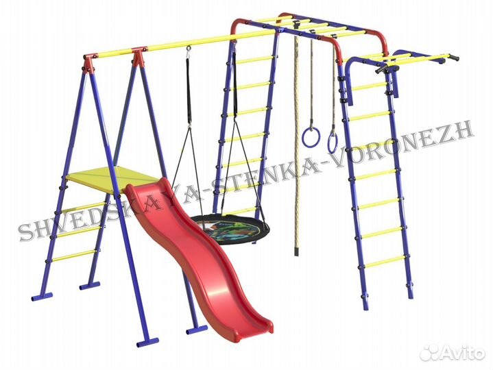 Уличный спортивный комплекс шведская стенка турник