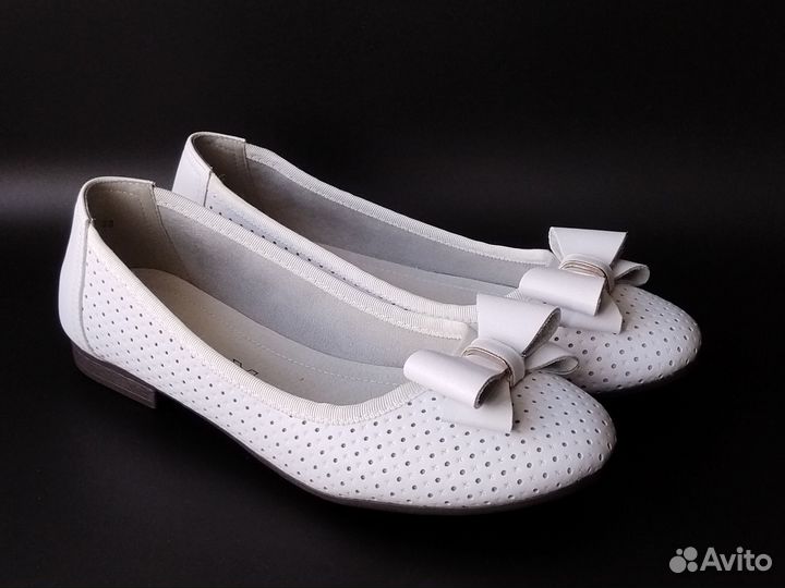 Кожанные туфли балетки