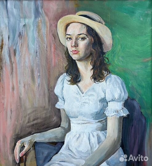Портрет девушки маслом