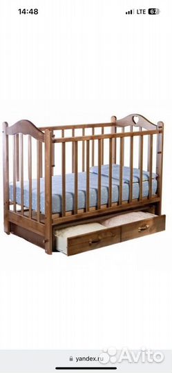 Детская кроватка с поперечным маятником