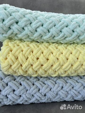 Плед детский вязаный ручная работа