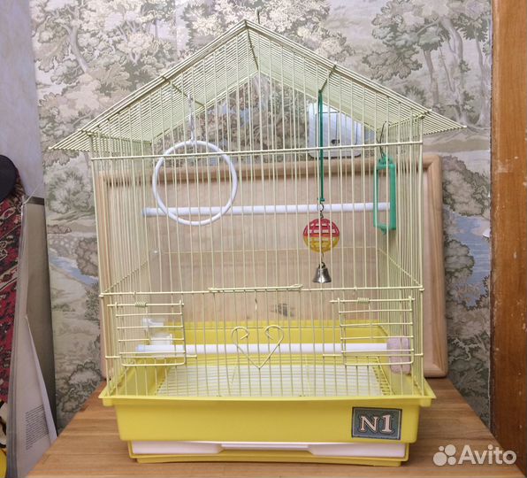 Клетка для птиц 45 см с принадлежностями