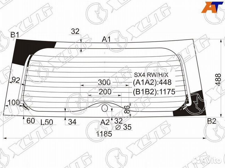 Лобовое стекло на Сузуки SX4 06-14г
