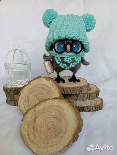 Вязанная сова амигуруми