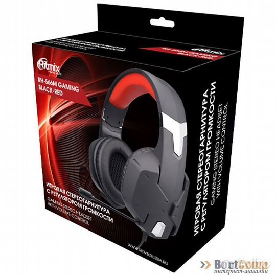 Гарнитура ritmix RH-566M Gaming Black-red