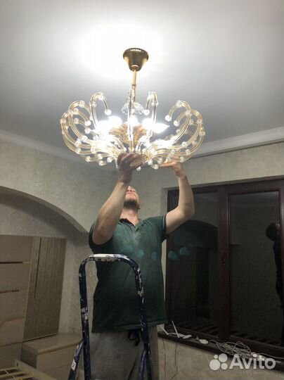Монтаж люстр Освящения/ Электрик