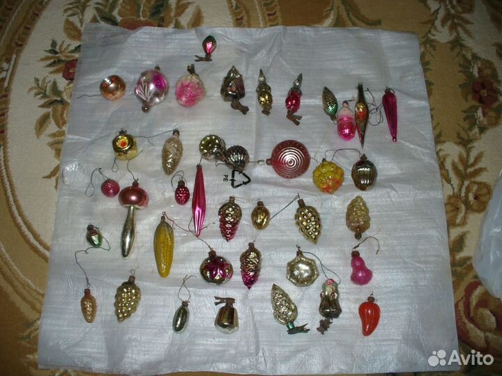 Елочная гирлянда и игрушки СССР