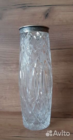 Ваза хрусталь серебро 875 СССР