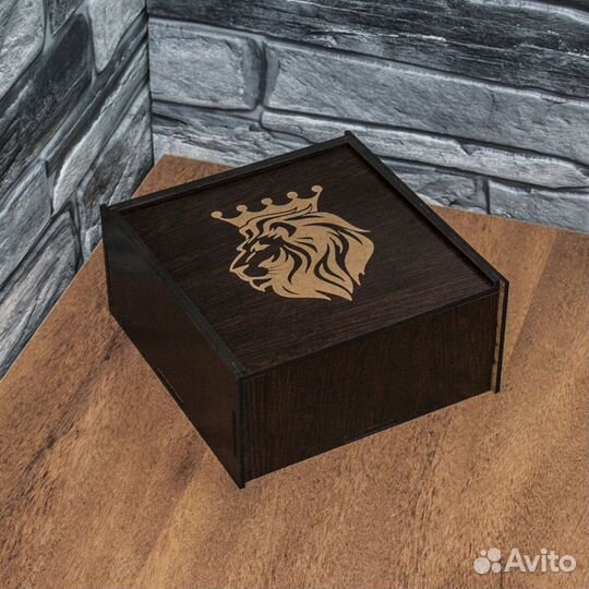 Коробка подарочная деревянная с Вашим логотипом