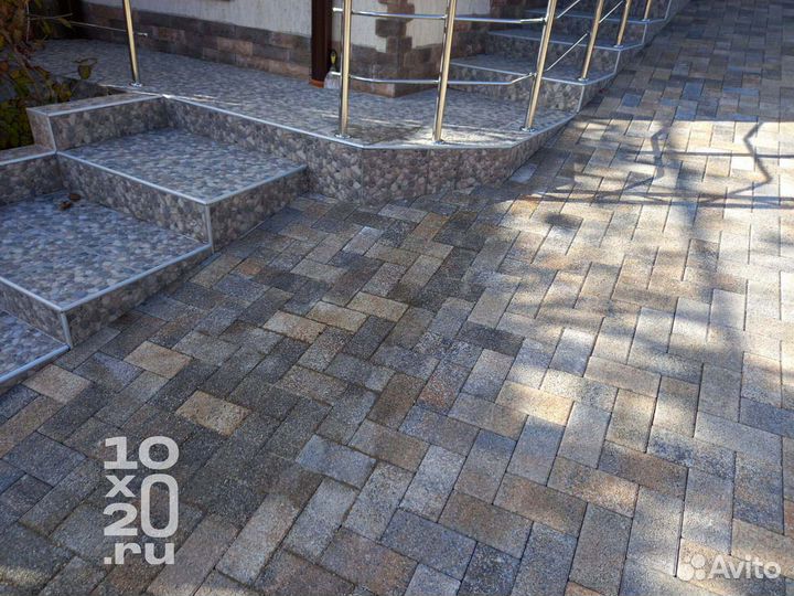 Тротуарная плитка, бордюры с работой под ключ