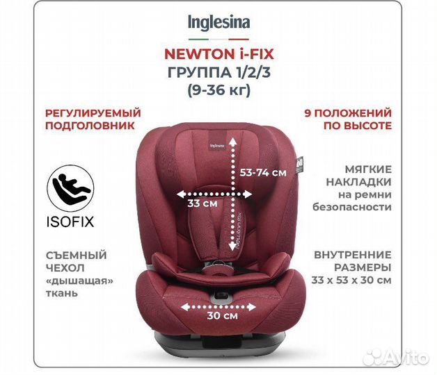Автокресло новое 9-36