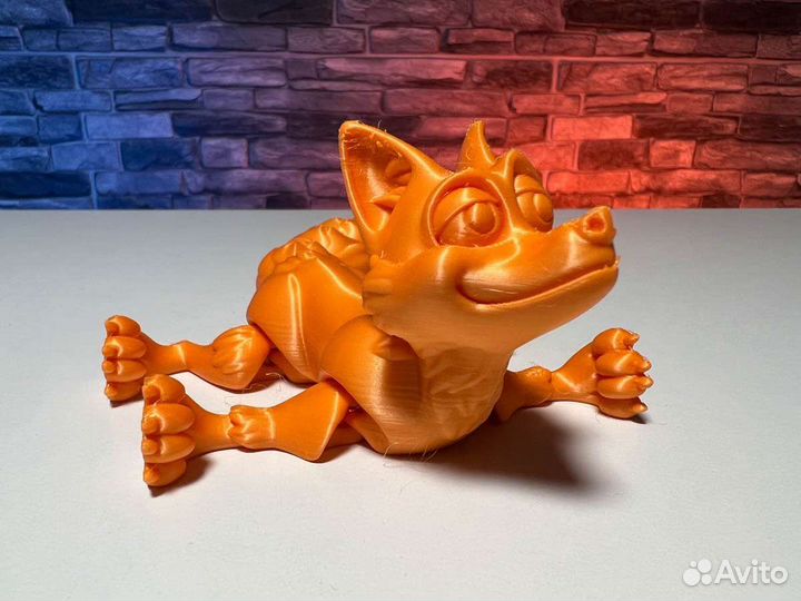 Игрушка лис кот подвижный антистрес