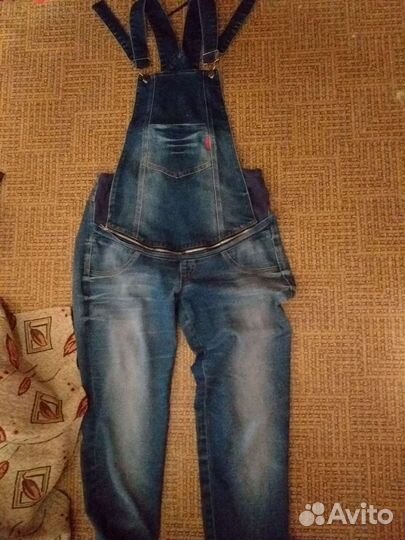 Джинсовые брюки для беременных 44-46