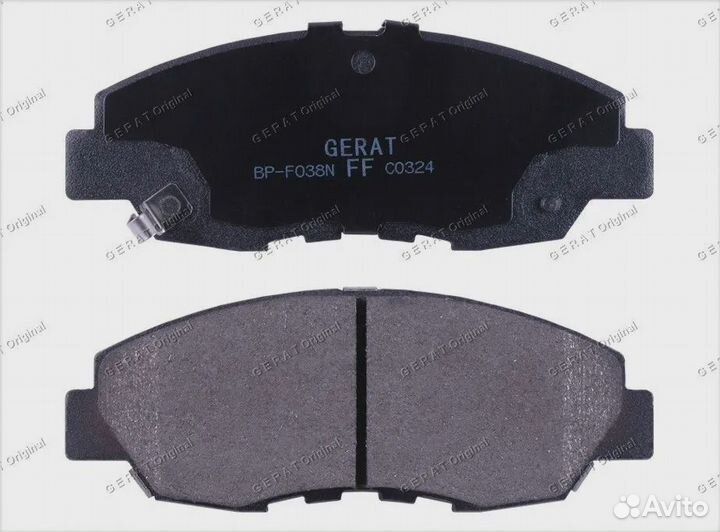 Тормозные колодки Gerat BP-F038N (передние) Normal