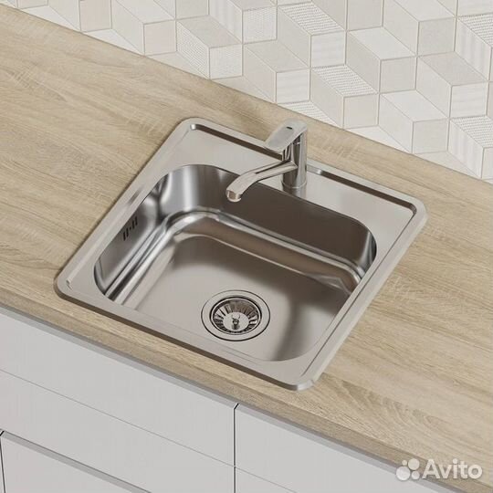 Мойка врез iddis Strit S 485*485 нерж полир STR48