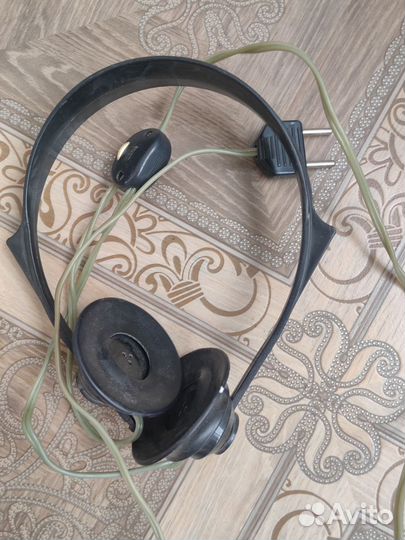 Наушники СССР для радио 2 шт и микрофон