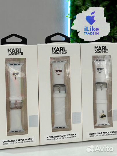 Karl Lagerfeld для Apple Watch 45/44/42 mm ремешок