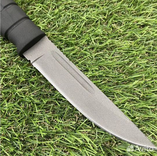 Нож якут тактик Black 65х13 эластрон ножны кожа