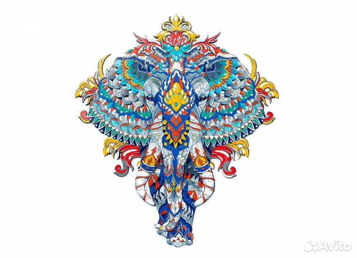 Деревянный пазл Индийский слон (S/107) (Chapa), де