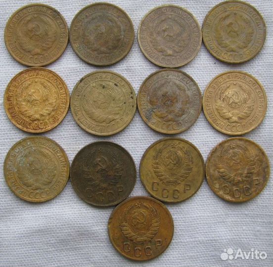 Монеты СССР 2 копейки до 1957 года,ранние