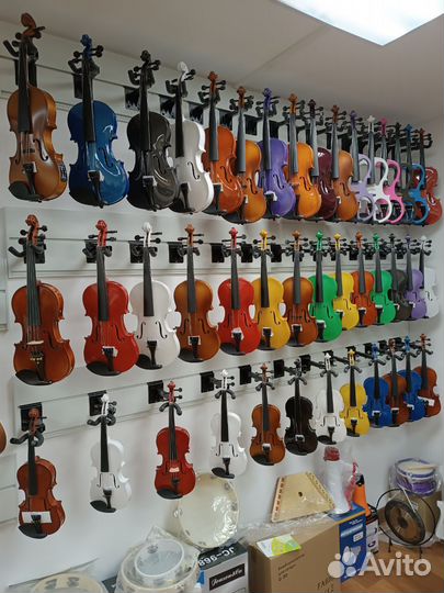 Новые Скрипки 4/4, 3/4, 1/2, 1/4, 1/8, 1/16
