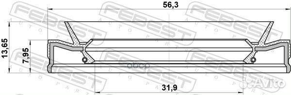 Сальник привода nissan (33X56X8X13.7)