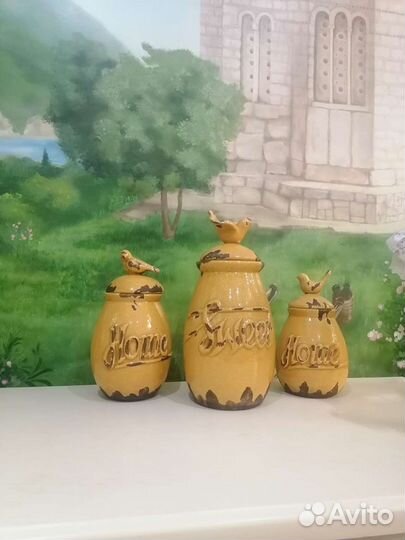 Банки керамические, 3 шт