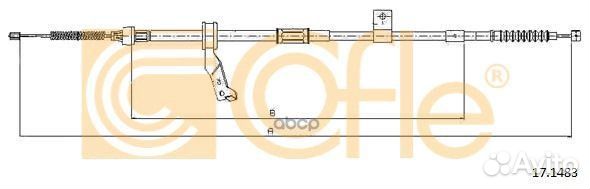 Трос стояночного тормоза 171483 Cofle