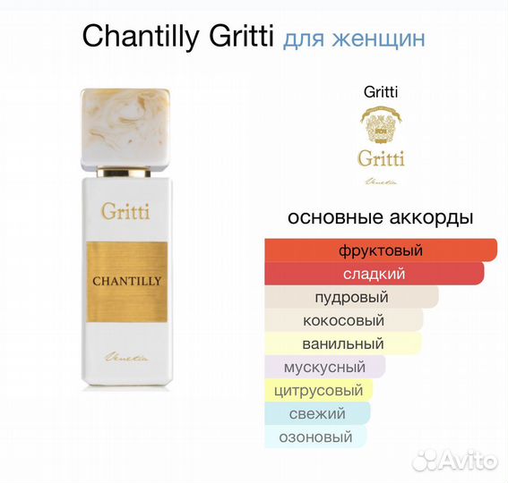 Gritti chantilly духи