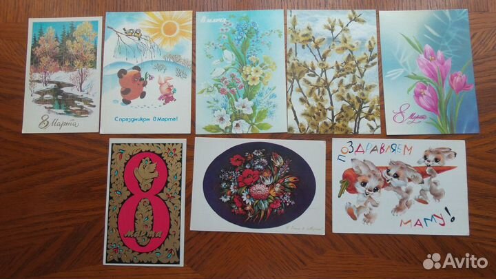 Открытки СССР 1Мая 8 Марта 7Ноября Новый год