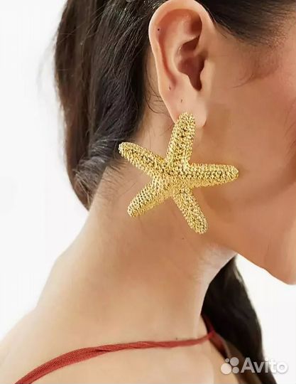 Серьги морская звезда