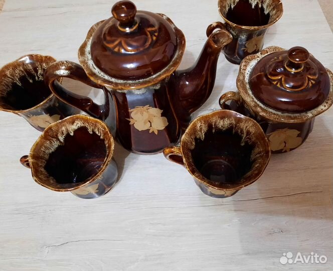 Чайный глиняный сервиз