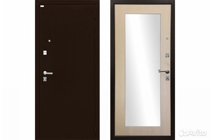 Дверь входная с зеркалом