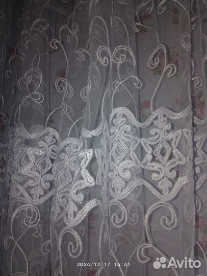 Тюль. Ширина 7.5 м. Высота 3 м