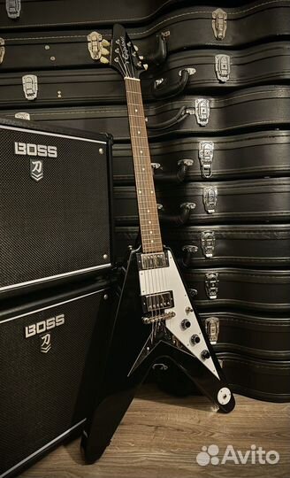 Epiphone Flying-V Ebony Black 2022 + кейс
