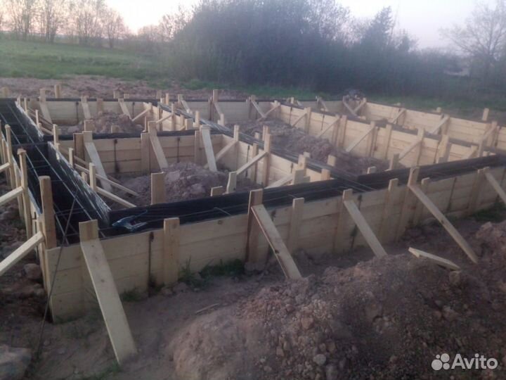 Фундаменты,крыши,сборка срубов,заборы