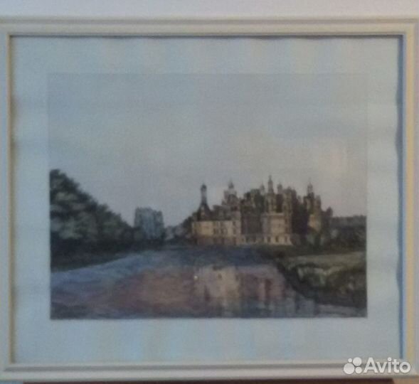 Цветная графика. Замок Шамбор во Франции