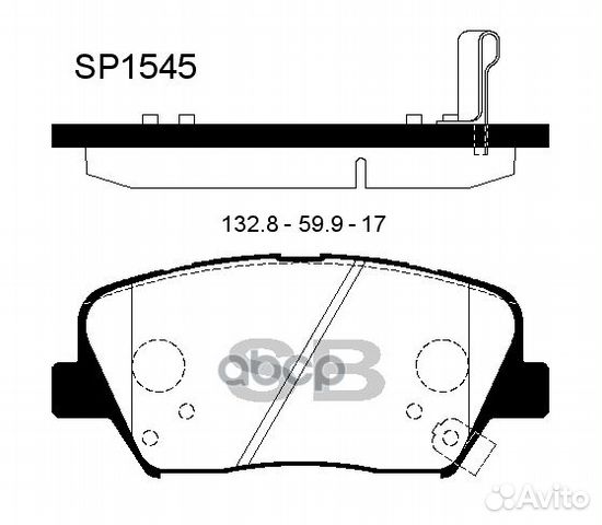Колодки тормозные дисковые перед SP1545 Sangsin
