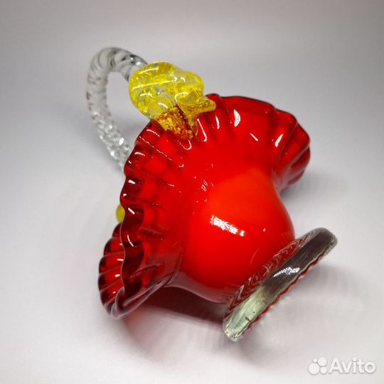 Винтажная вазочка Муранское цветное стекло