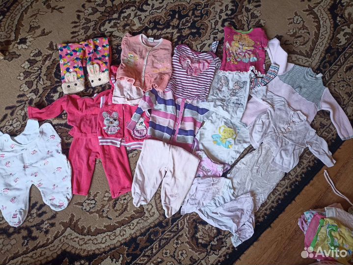 Вещи пакетом на девочку от 0