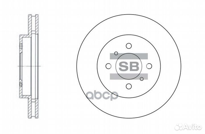 SD4309 диск тормозной передний Mitsubishi Colt