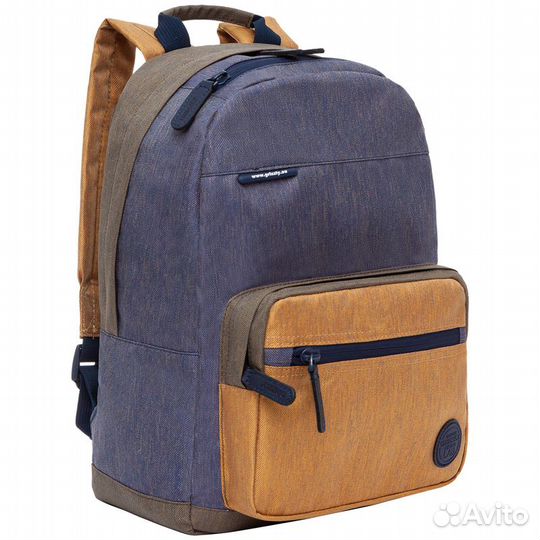 Рюкзак Grizzly синий-хаки