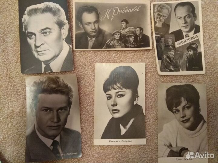 Открытки, фото и книга артисты советского кино