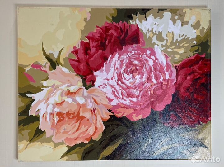 Картина по номерам раскрашенная