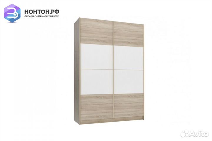 Шкаф-купе Марвин дуб сонома / белый глянец / дуб с